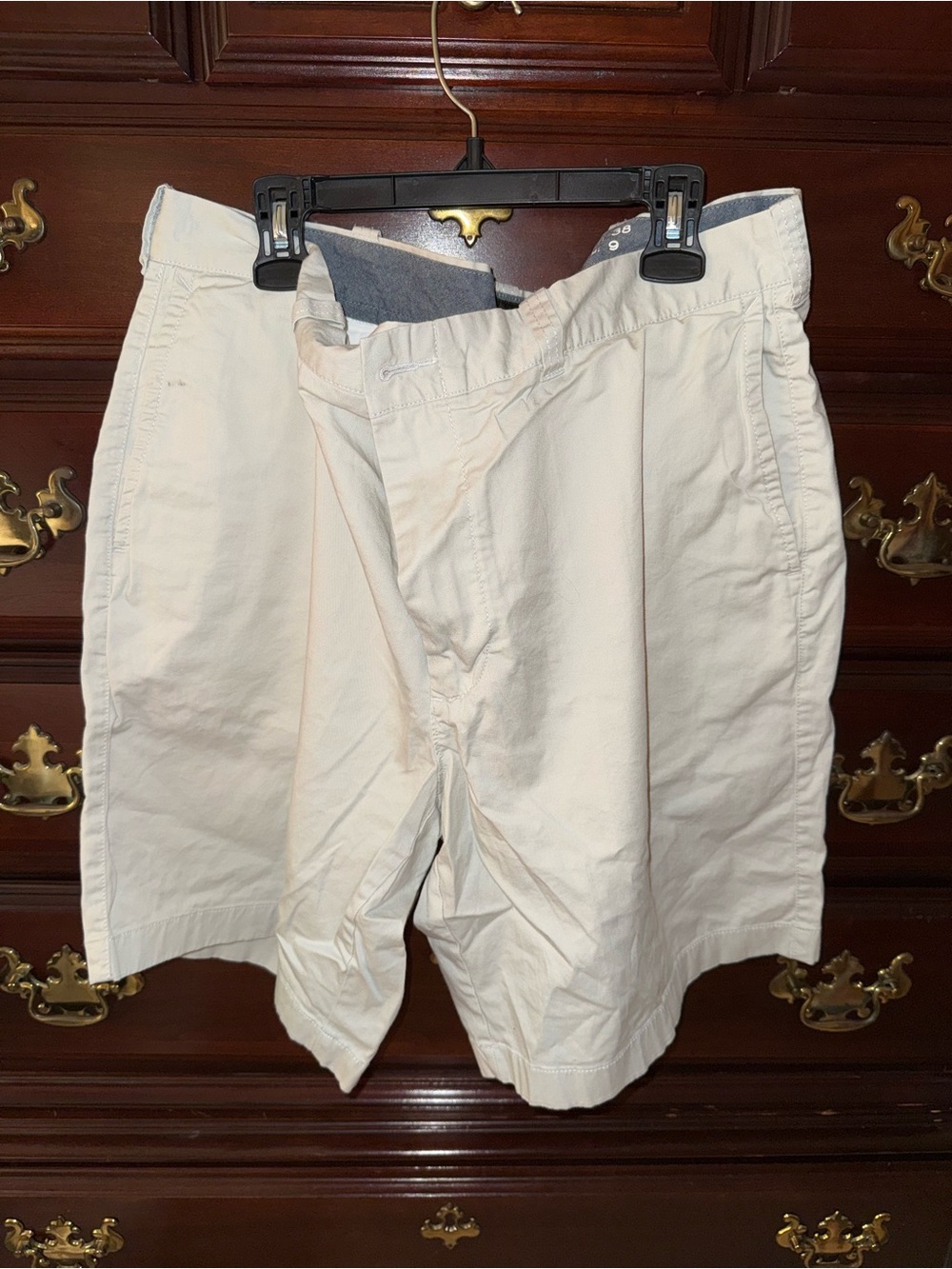 J. Crew Men's Light Cream Flat Front Chino Shorts